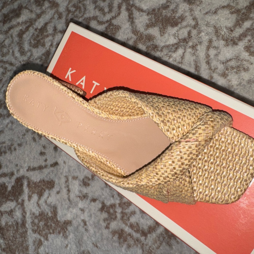 Katy Perry Collections Woven Slide Mule - Natural Tan